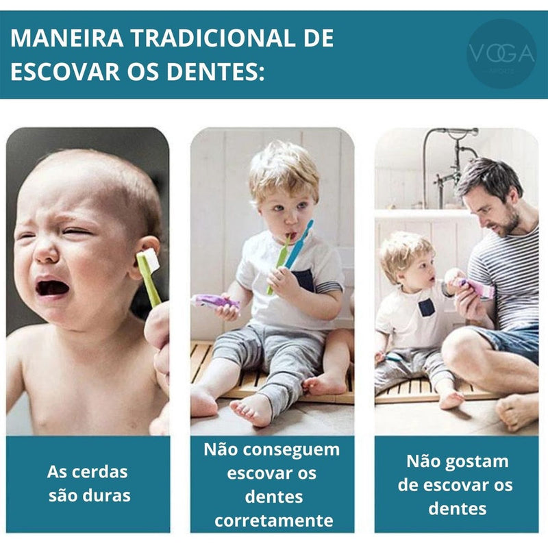 Escova de Dente Infantil 360 em Forma de U 2 a 6 Anos 6 a 12 anos