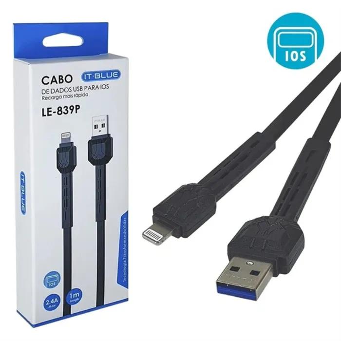 Cabo de dados e carregamento lightning it-blue le839p 1m