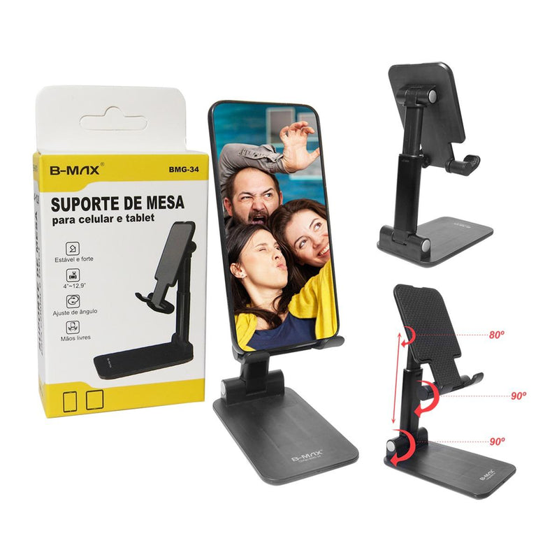 Suporte de mesa para celular e tablet universal ergonômico bmg34