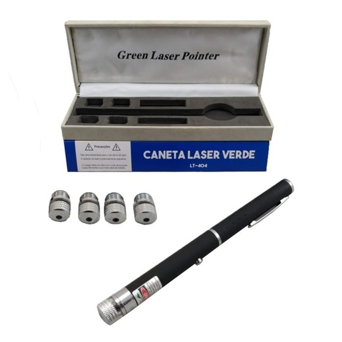 Caneta laser verde 5 pontas c/ efeitos para reuniões longo alcance