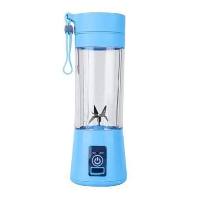 Mini liquidificador portátil 380ml 6 lâmina carrega usb acompanha cabo sucos whey shakes