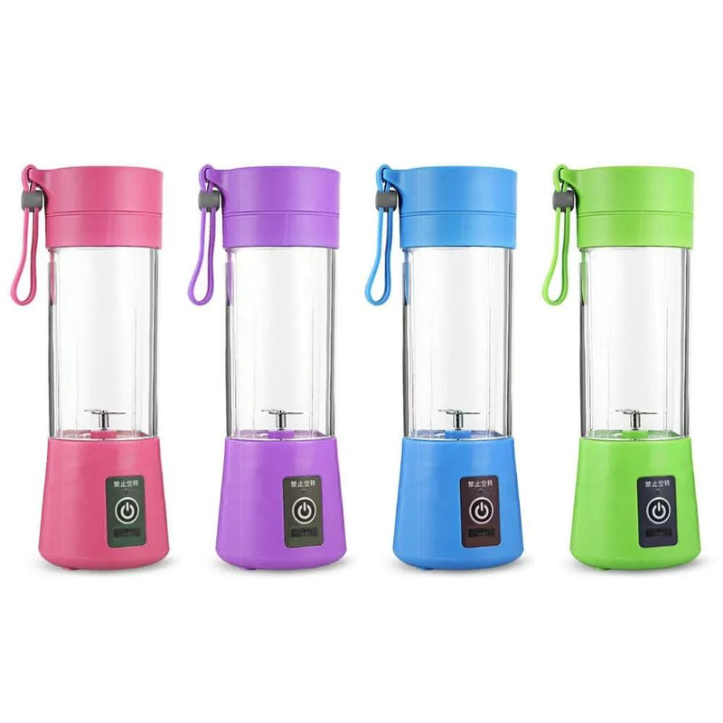 Mini liquidificador portátil 380ml 6 lâmina carrega usb acompanha cabo sucos whey shakes