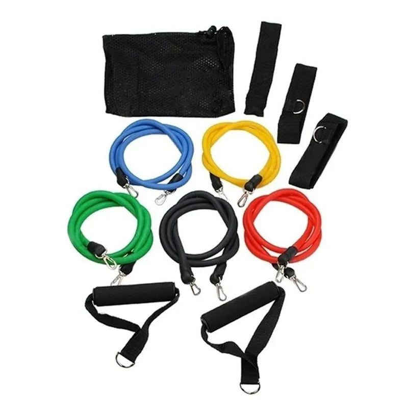 Kit elásticos para exercícios multitarefas resistentes fitness